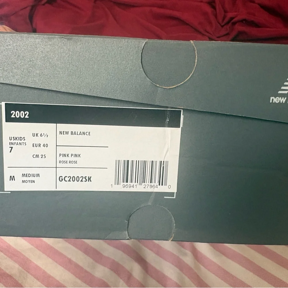 New Balance Pink and Silver Kids' 2002R Sneakers - Picture 3 of 3